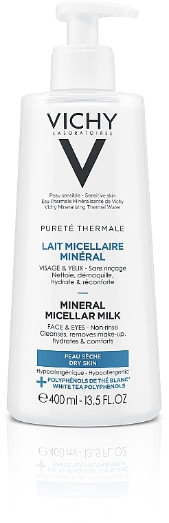 Mizellenmilch zum Abschminken für trockene Haut - Vichy Purete Thermale Mineral Micellar Milk For Dry Skin