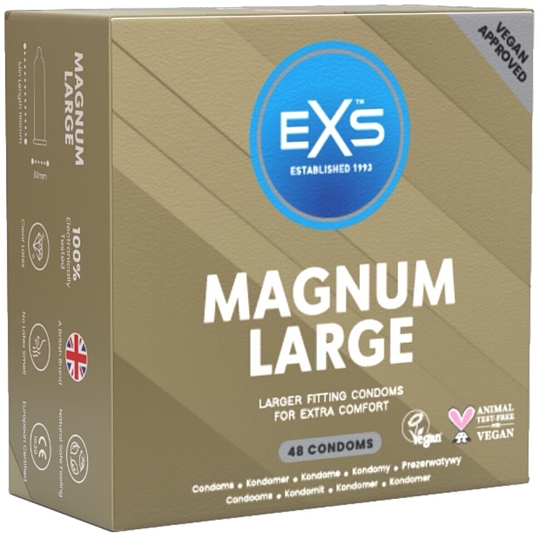 Kondome groß XL 48 St. - EXS Condoms Magnum Large — Bild N1
