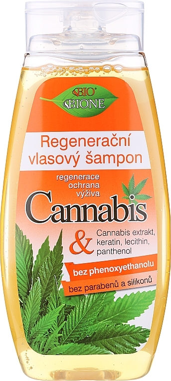 Pflegendes Shampoo mit Cannabisextrakt, Azelainsäure und Keratin - Bione Cosmetics Cannabis Regenerative Nourishing Shampoo — Bild N4