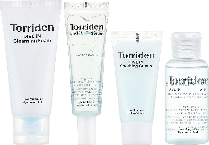 Set - Torriden Dive-In Kit (cr/20ml + foam/30ml + toner/50ml + serum/20ml) — Bild N2