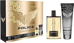 Düfte, Parfümerie und Kosmetik Duftset (Eau de Toilette 100ml + Shampoo 100ml)  - Police Amber Gold Man 