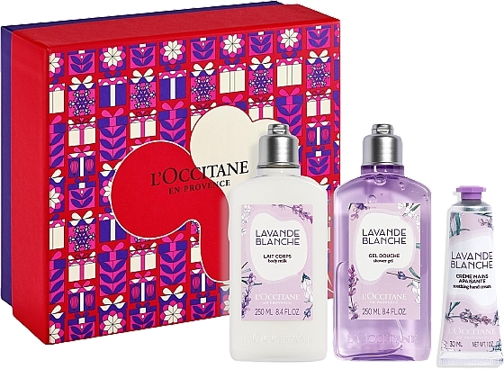 L'Occitane Lavande Blanche - Körperpflegeset (Körpermilch 250 ml + Duschgel 250 ml + Handcreme 30 ml)  — Bild N1