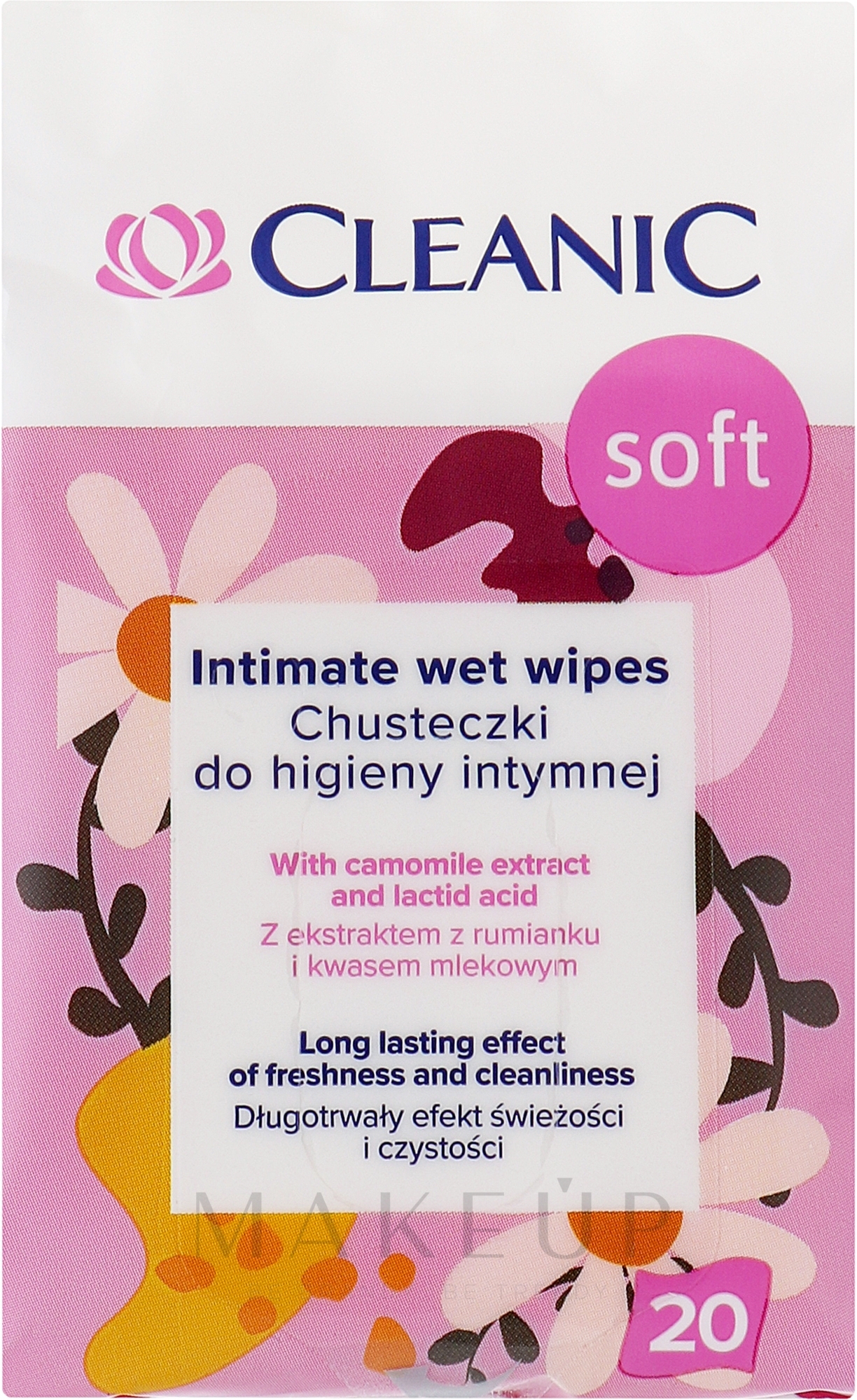 Servietten für die Intimhygiene 20 St. - Cleanic Soft Intimate Wet Wipes — Bild 20 St.
