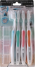 Düfte, Parfümerie und Kosmetik Zahnbürste mittel Eco-Pack Family Farb-Mix 4 St. - Byphasse Eco-Pack Family Tooth Brushes