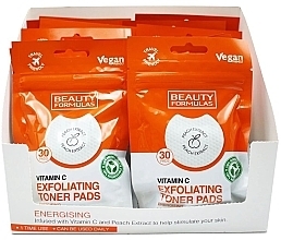 Düfte, Parfümerie und Kosmetik Peeling-Pads mit Vitamin C - Beauty Formulas Vitamin C Exfoliating Toner Pads 