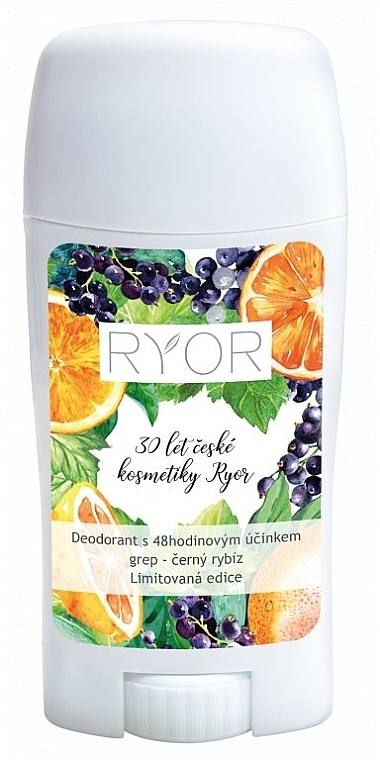 Deostick 48-Stunden-Effekt - Ryor Grapefruit & Black Currant Deodorant — Bild N1