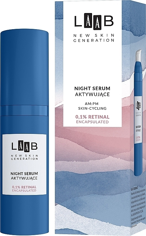 Nachtserum für das Gesicht mit Retinol  - AA Cosmetics LAAB Night Serum 0.1% Retinal  — Bild N1