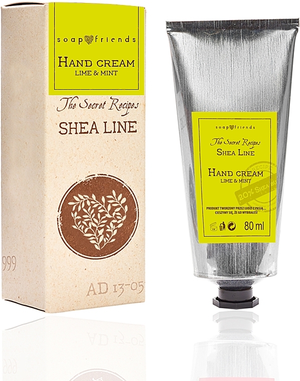 Handcreme mit Limette und Minze - Soap&Friends Shea Line Hand Cream Lime & Mint — Bild N1