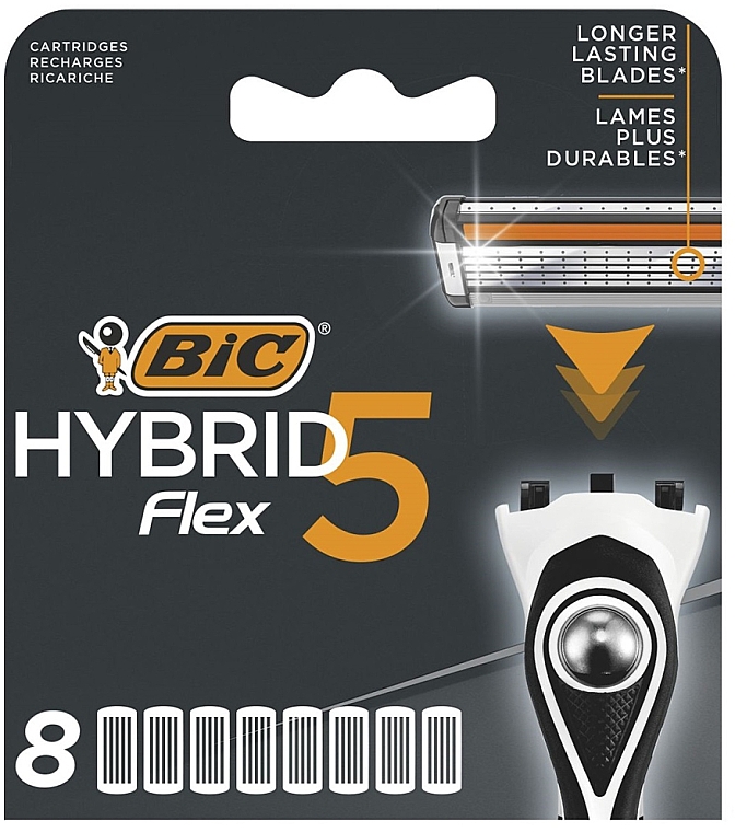 Austauschbare Rasierklingen Flex 5 Hybrid 8 St. - Bic — Bild N1