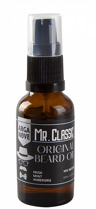 Natürliches Bartöl mit Moschus, Minze und Ambra - Arganove Natural Mr.Classic Oil — Bild N1