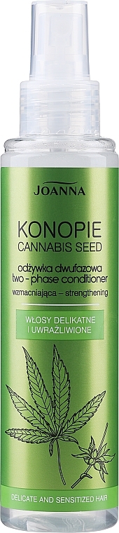 Zweiphasige stärkende Haarspülung in Sprayform mit Hanfsamen - Joanna Cannabis Seed Two-Phase Conditioner — Bild N1