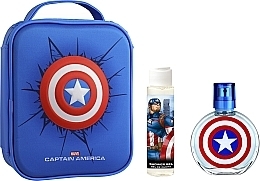 Air-Val International Marvel Captain America - Duftset (Eau de Toilette 100ml + Duschgel 75ml + Kosmetiktasche 1 St.)  — Bild N1