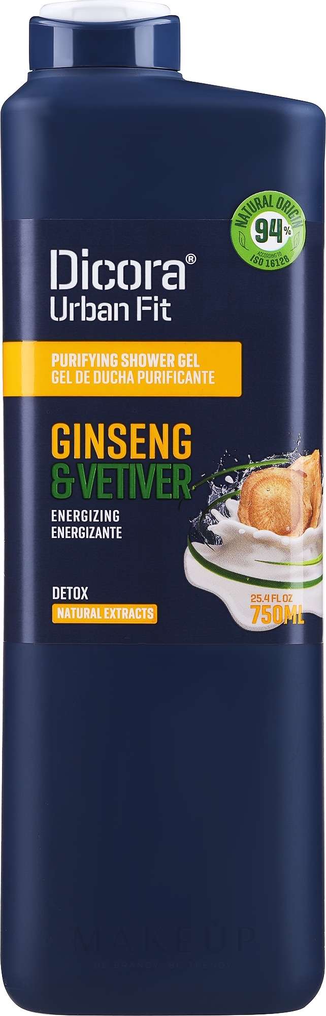 Duschgel Vetiver & Ginseng - Dicora Urban Fit Shower Gel — Bild 750 ml