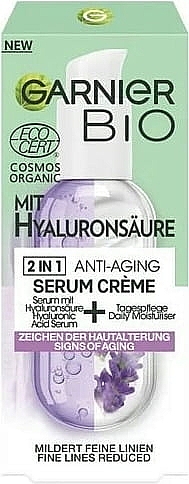 Anti-Aging-Gesichtscremeserum mit Hyaluronsäure - Garnier Bio 2in1 Anti-Age Serum Cream With Hyaluronic Acid — Bild N4