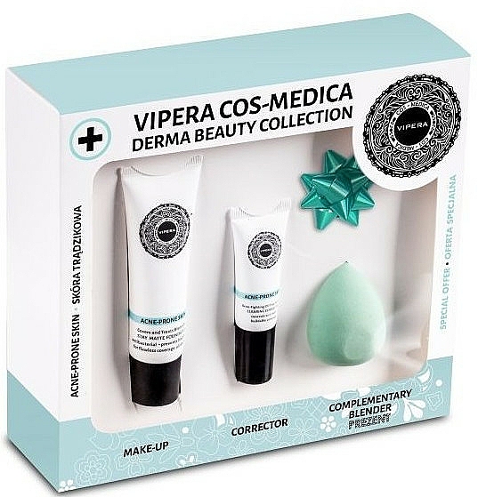 Make-up Set - Vipera Cos-Medica Derma Beauty Collection Set (Foundation 25ml + Concealer 8ml + Schminkschwamm 1St.) — Bild N1