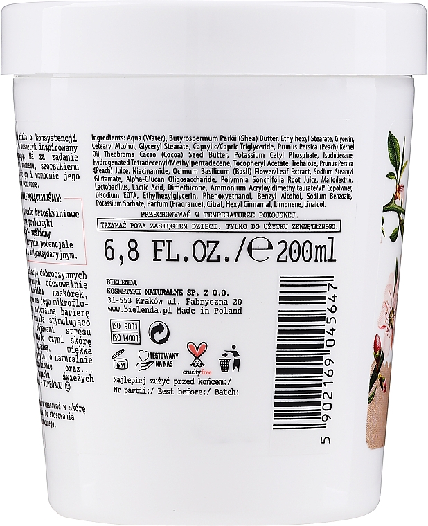 Glättende Körperbutter mit Pfirsichöl - Bielenda Yogo Delight Body Butter Peach Milk — Bild N2