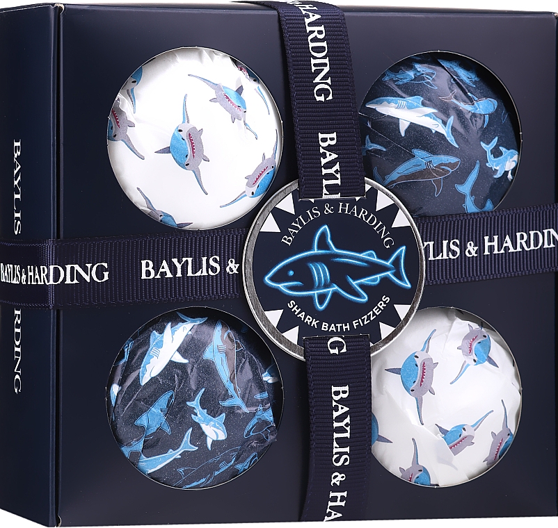 Badeset - Baylis & Harding Shark 4 Bath Fizzer Set (Sprudelnde Badebomben 4x30g) — Bild N2