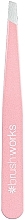 Abgeschrägte Pinzette rosa - Brushworks Precision Slanted Tweezers — Bild N2