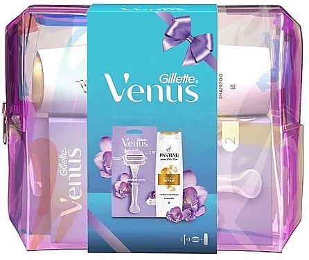 Set - Gillette Venus (Rasierer/1 St. + Klingen/2 St. + Shampoo/250 ml + Kosmetiktasche) — Bild N1