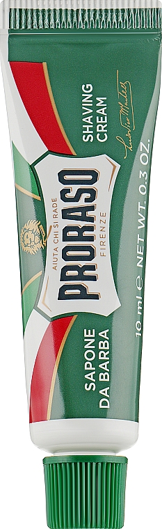 Rasiercreme mit Menthol und Eu­ka­lyp­tus - Proraso Green Line Refreshing Shaving Cream (Mini) — Bild N1