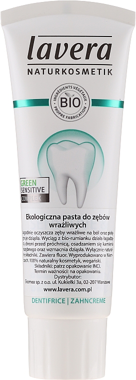 Zahnpasta für empfindliche Zähne mit Kamille und Natriumfluorid - Lavera Sensitive & Repair Toothpaste — Bild N2