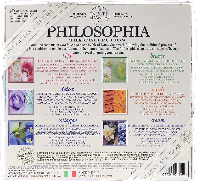 Naturseifen-Geschenkset Philosophia - Nesti Dante Gift Set Natural Soaps Philosophia Collection (6x150g) — Bild N3