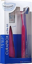 Zahnpflegeset für Spangenträger Variante 4 (rosa, violett) - Curaprox Ortho Kit (Zahnbürste 1St. + Interdentalbürsten 07,14,18 mit Plastikhalter 3 St. + Einbüschelbürste 1St. + Ortho-Wachs 1St.) — Bild N2