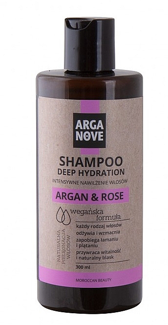 Feuchtigkeitsspendendes Haarshampoo mit Argan und Rose - Arganove Argan & Rose Deep Hydration Shampoo — Bild N1