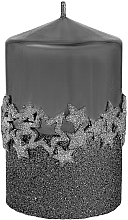 Düfte, Parfümerie und Kosmetik Dekorative Stumpenkerze Eisiger Stern 7x10 cm grau - Artman Ice Star Candle