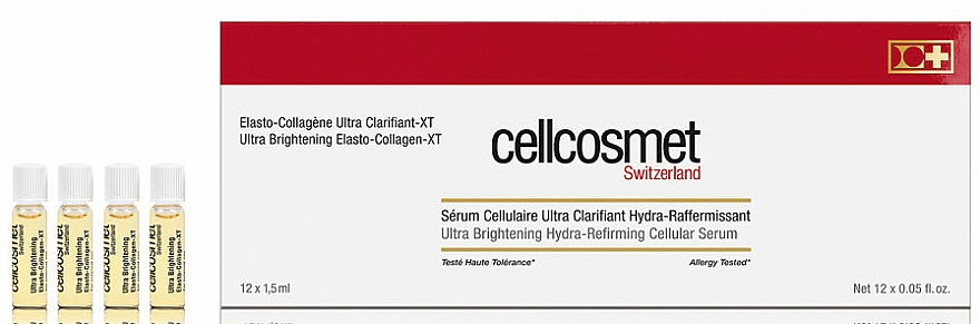 Anti-Flecken zellulares Gesichtsserum mit Kollagen und Kamille - Cellcosmet Elasto-Collagen Ultra Brightening-XT — Bild N2