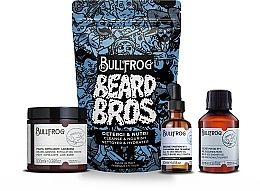 Bartpflegeset - Bullfrog Beard Bros Cleanse & Nourish Kit (Peeling 100ml + Öl 50ml + Duschgel 100ml)  — Bild N1
