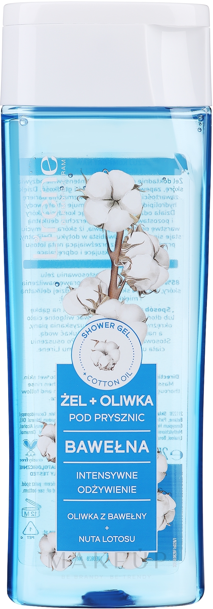 Duschgel - Lirene Shower Olive Shower Gel + Cotton Oil — Bild 250 ml