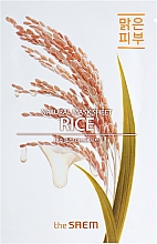 Düfte, Parfümerie und Kosmetik Tuchmaske für das Gesicht mit Reis - The Saem Natural Mask Sheet Rice