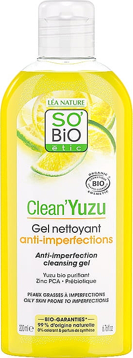 Gesichtsreinigungsgel - So'Bio Etic Clean'Yuzu Cleansing Gel — Bild N1