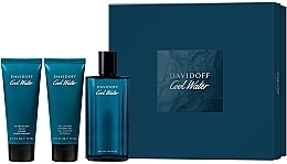 Düfte, Parfümerie und Kosmetik Davidoff Cool Water - Duftset (Eau de Toilette 125ml + Duschgel 75ml + After Shave Balsam 75ml)