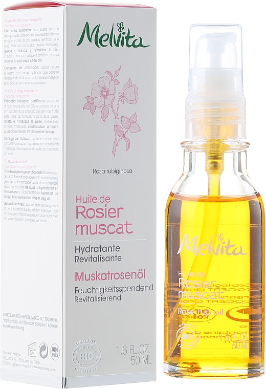 Wildrosenöl für das Gesicht - Melvita Huiles De Beaute Rose Hip Oil — Bild N3