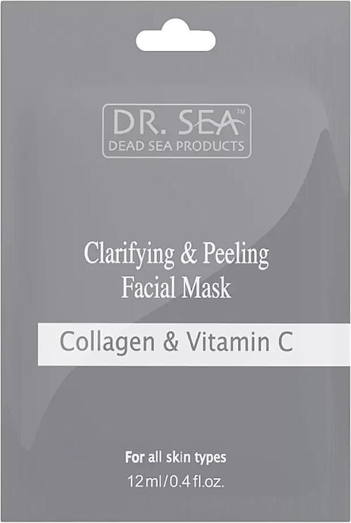 Aufhellende Gesichtspeeling-Maske mit Kollagen und Vitamin C - Dr. Sea Clarifying & Peeling Ficial Mask (Beutel) — Bild N1