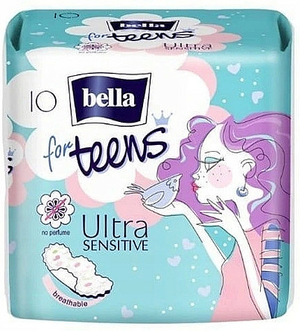 Damenbinden For Teens Sensitive Extra Soft 10 St. - Bella — Bild N1