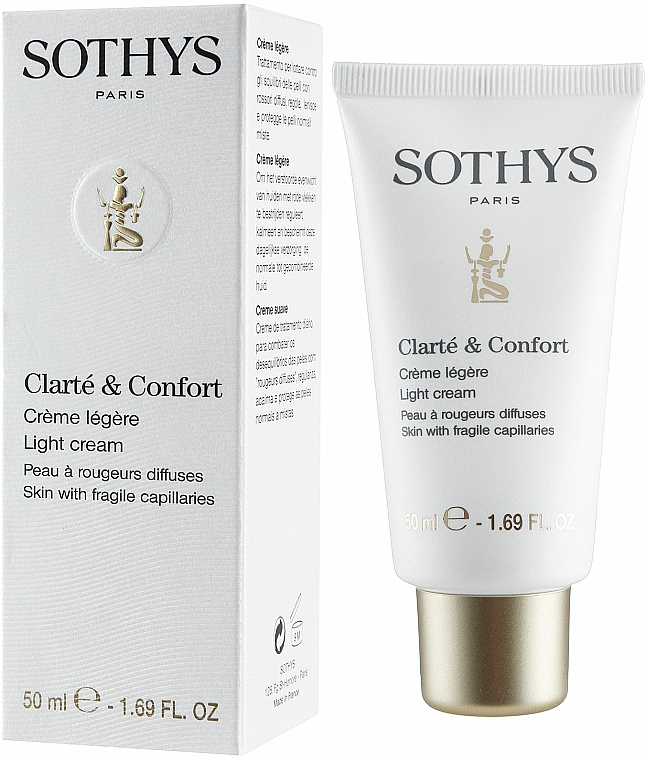 Leichte beruhigende und schützende Gesichtscreme gegen gebrochene Kapillaren - Sothys Clarte & Confort Light Cream for Fragile Capillaries — Bild N1