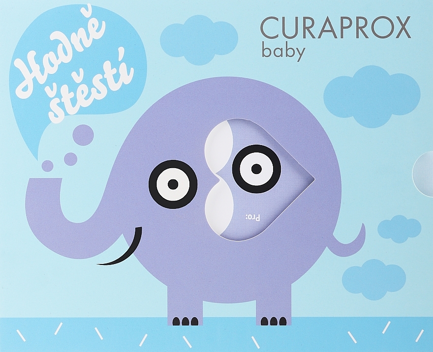 Set - Curaprox Baby Boy (tooth/brush/1pcs + Teether + Dummy) — Bild N1