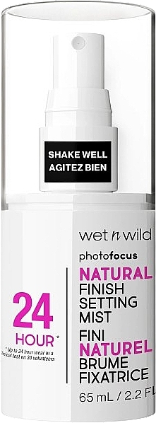 Make-up-Fixierspray - Wet N Wild Photo Focus Natural Finish Setting Mist 24 Hours — Bild N1