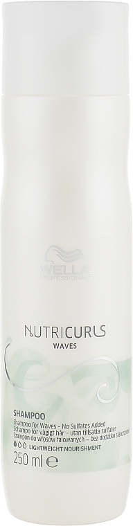 Pflegendes und feuchtigkeitsspendendes Shampoo für gewelltes und lockiges Haar - Wella Professionals Nutricurls Waves Shampoo  — Bild N1