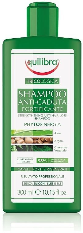 Stärkendes Shampoo gegen Haarausfall mit Aloe Vera, Argan und pflanzlichem Keratin - Equilibra Tricologica Strengthening Anti Hair Loss Shampoo