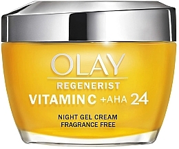 Nachtcreme-Gel mit Vitamin C, AHA-Säuren und Niacinamid - Olay Regenerist Vitamin C + AHA 24 Night Cream Gel — Bild N2