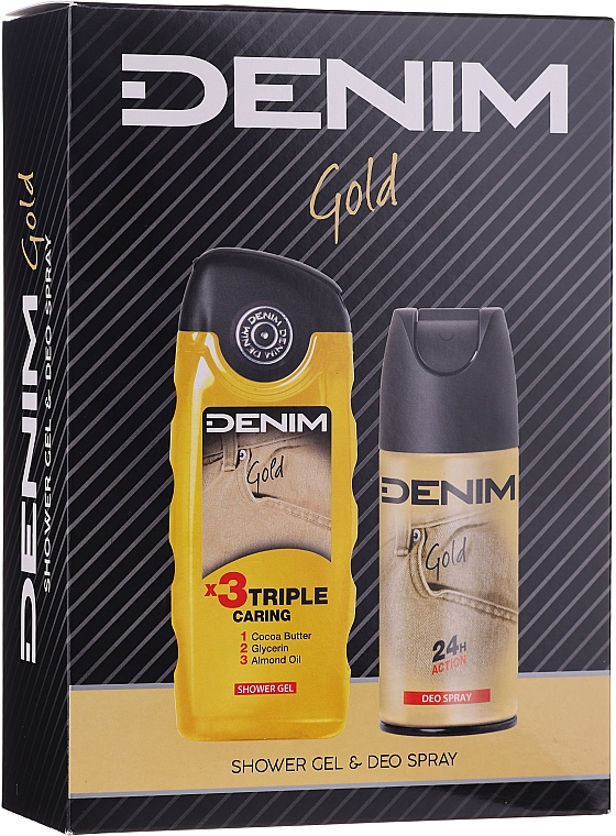 Denim Gold - Duftset (Duschgel/250ml + Deo Spray/150ml) — Bild N1