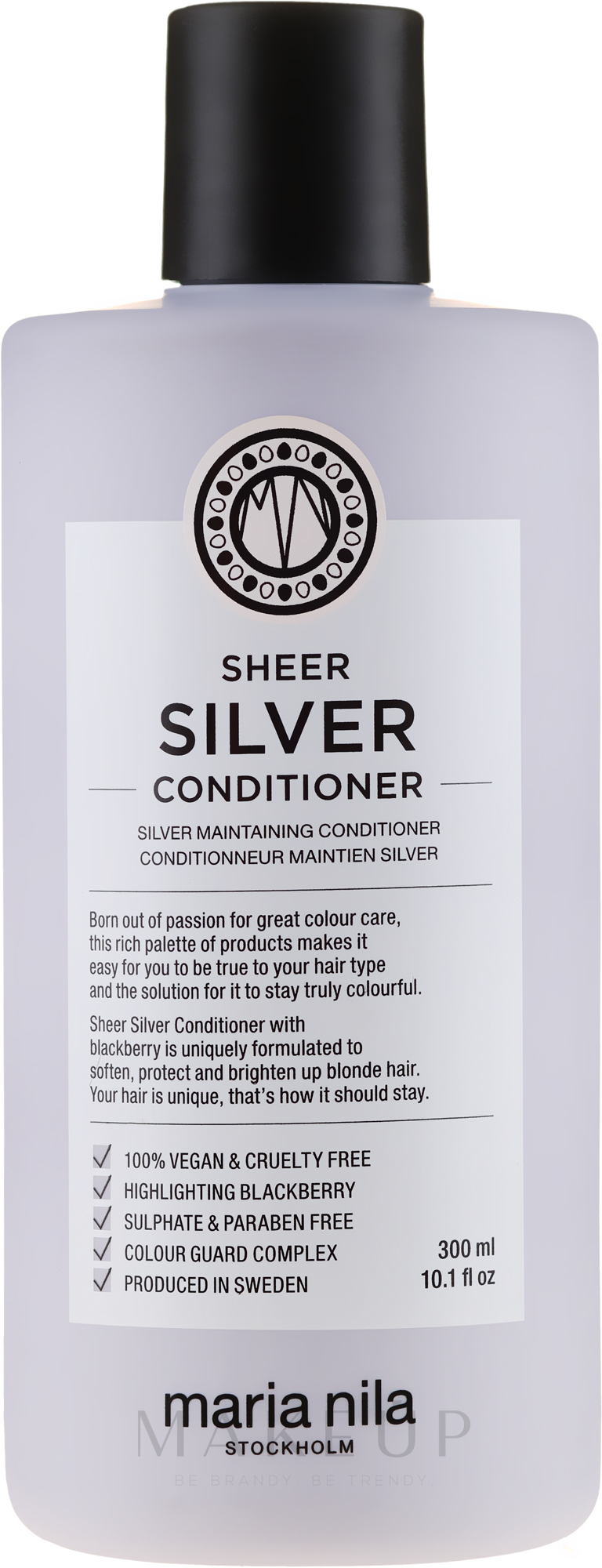 Conditioner für gefärbtes Haar mit Brombeere - Maria Nila Sheer Silver Conditioner — Bild 300 ml