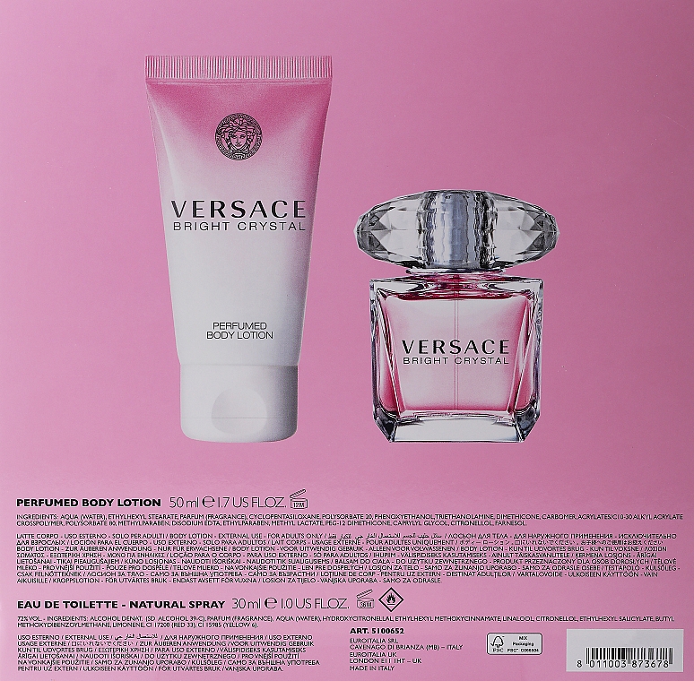 Versace Bright Crystal - Duftset (Eau de Toilette 30ml + Körperlotion 50ml)  — Bild N3