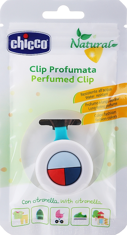 Aromatischer Anti-Mücken Clip blau-rot-blau - Chicco Perfumed Clip — Bild N1