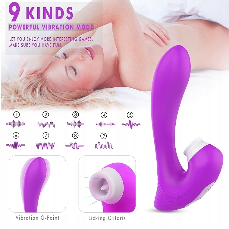 Vibrator mit 9 Vibrationsmodi violett - S-Hande Dawn Purplee  — Bild N2