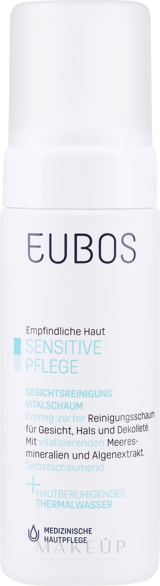 Sanfter Gesichtsreinigungsschaum für trockene und empfindliche Haut - Eubos Med Sensitive Mousse — Bild 150 ml